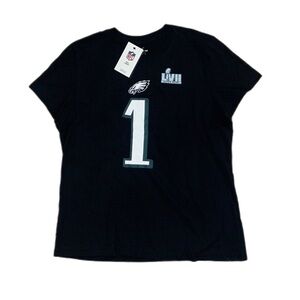 Nike Women's Philadelphia Eagles Jalen Hurts Black Super Bowl 57 Shirt Size XL